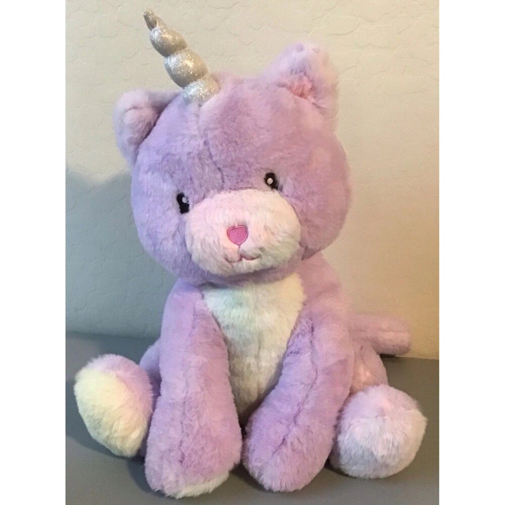 FAO Schwarz Glow Brights Kittycorn 15" Plush Unicorn Cat 2020 w/ Lights & Sound!